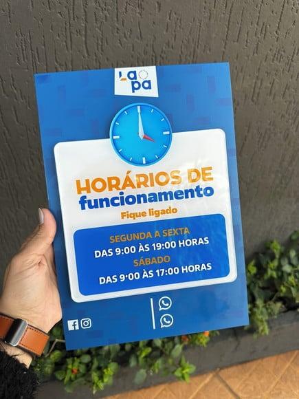 Placa de Comércio em Acrílico - Frente 30x20