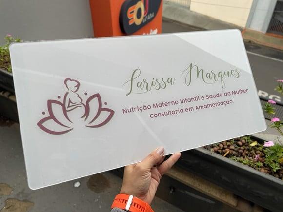 Placa de Comércio em Acrílico - Frente 50x25