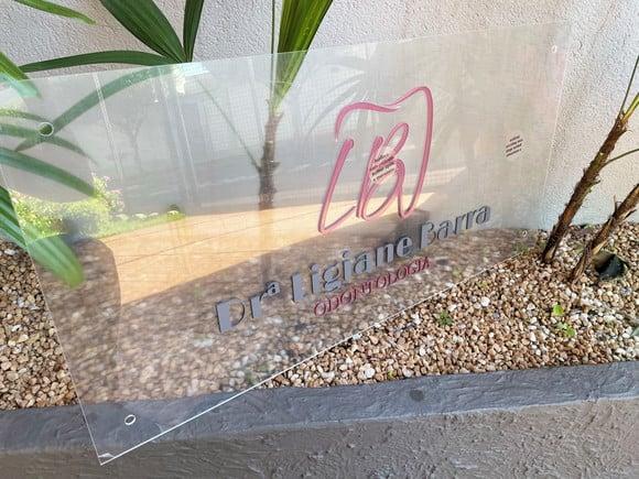 Placa de Comércio em Acrílico - Frente 80x40