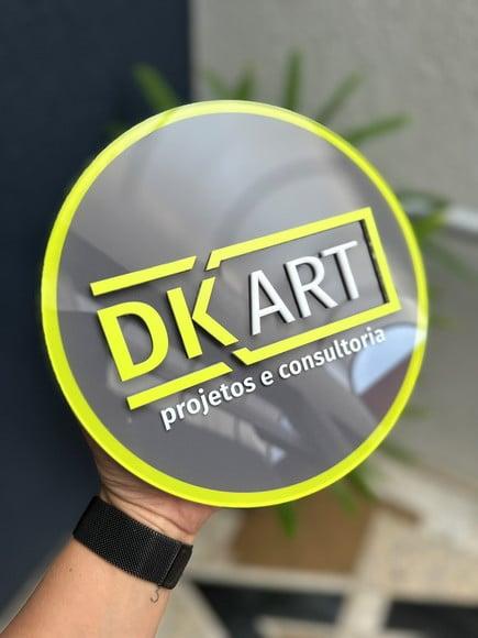Placa de Comércio em Acrílico com Sobreposição-frente 20x20