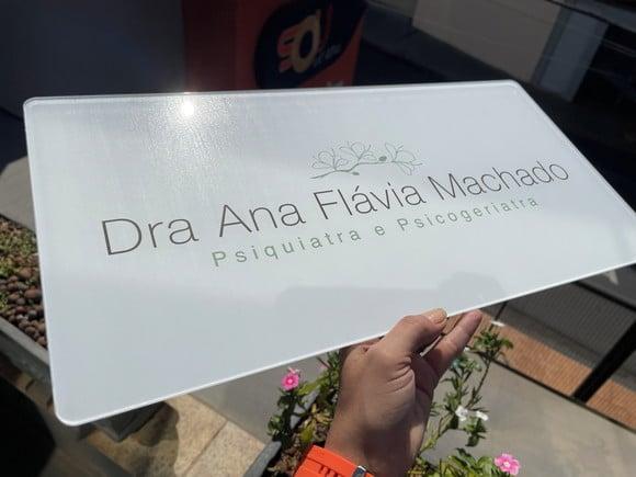 Placa de Comércio em Acrílico- Frente 50x25