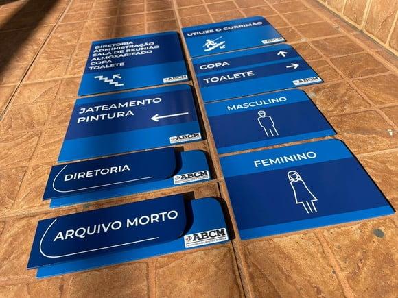 Placa de Identificação Andares - Setor - Modelo Caulim 25x30