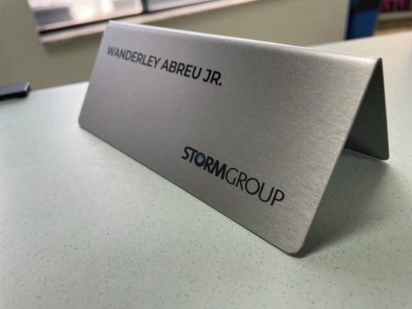 Placa de Identificação de Mesa - Inox 15x6