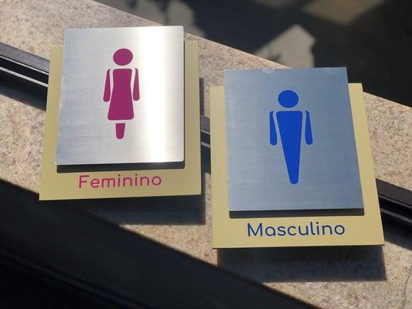 Placa de Identificação de Sala - Ágata Inox 18x22
