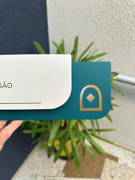 Placa de Identificação de Sala - Ametista 33x11,5