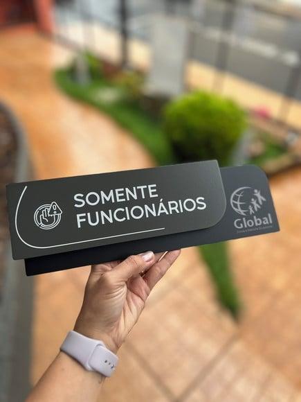 Placa de Identificação de Sala - Ametista 33x11,5