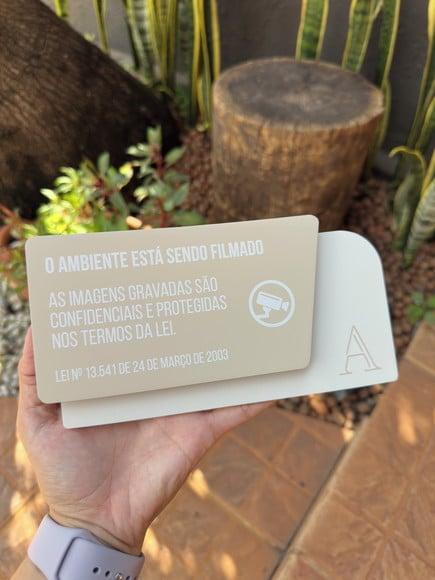 Placa de Identificação de Sala - Atria 20x10,5