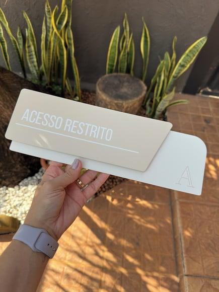 Placa de Identificação de Sala - Atria 33x11,5