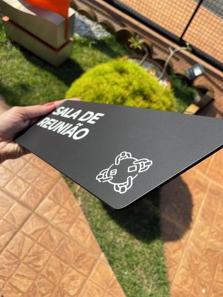 Placa de Identificação de Sala - Caulim 25x8,5