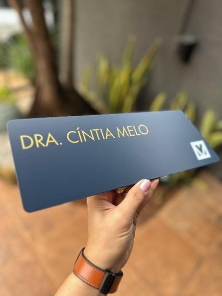 Placa de Identificação de Sala - Caulim 32x10,5