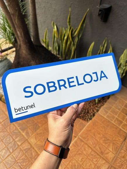 Placa de Identificação de Sala - Caulim 32x12