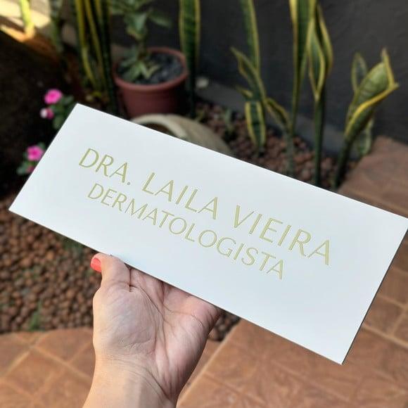 Placa de Identificação de Sala - Caulim 33x11,5