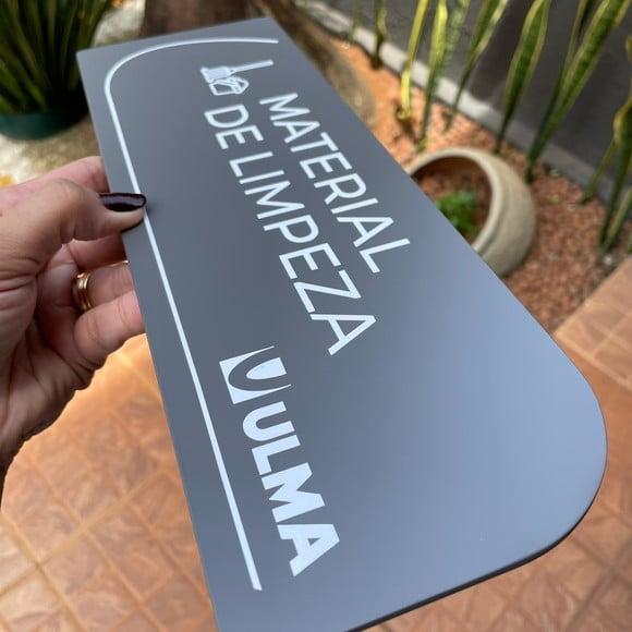 Placa de Identificação de Sala - Caulim 33x11,5