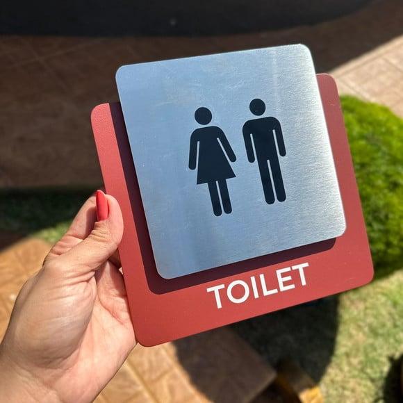 Placa de Identificação de Sala - Modelo Ágata Inox