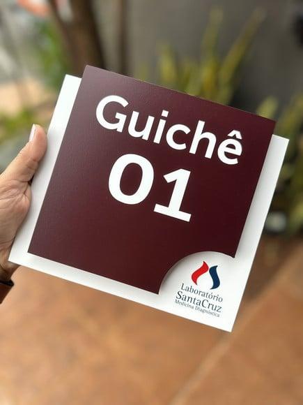 Placa de Identificação de Sala - Modelo Ágata Personalizada