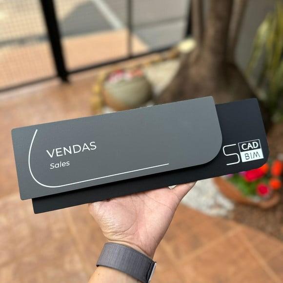 Placa de Identificação de Sala - Modelo Ametista