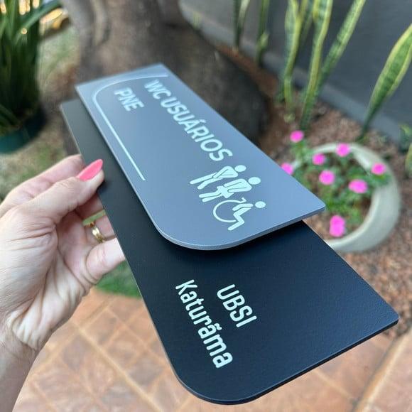 Placa de Identificação de Sala - Modelo Ametista