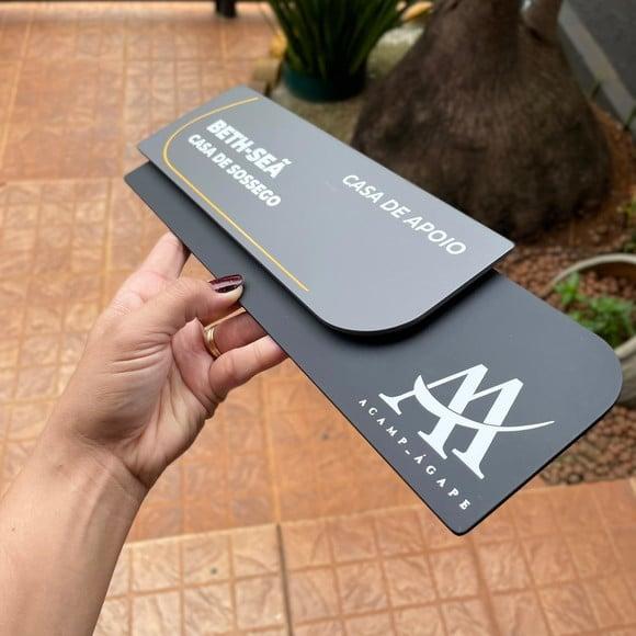Placa de Identificação de Sala - Modelo Ametista