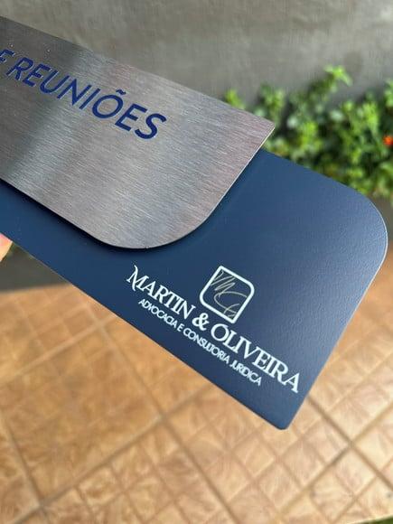 Placa de Identificação de Sala - Modelo Ametista Inox
