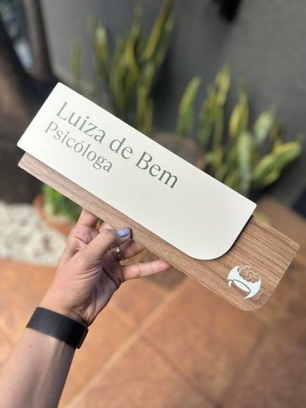 Placa de Identificação de Sala - Modelo Ametista mdf