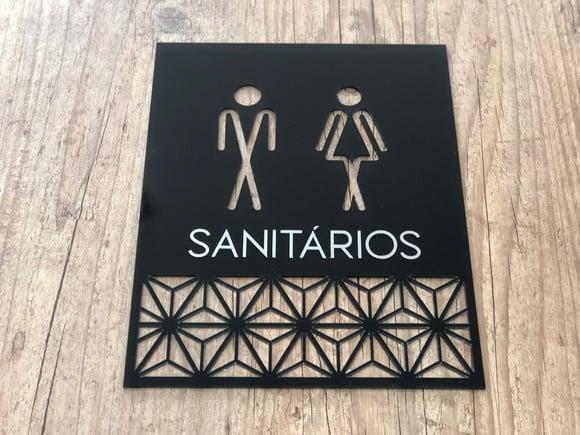 Placa de Identificação de Sala - Modelo Calcedônia