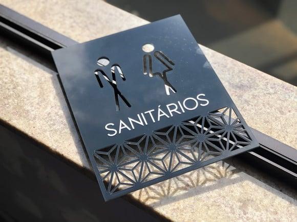 Placa de Identificação de Sala - Modelo Calcedônia