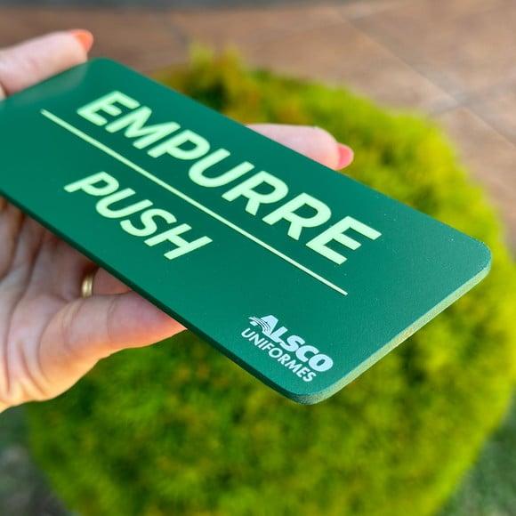 Placa de Identificação de Sala - Modelo Caulim 15x6