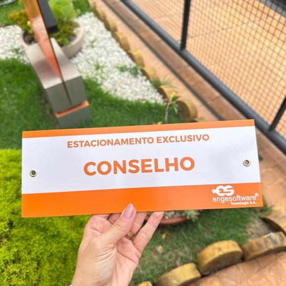 Placa de Identificação de Sala - Modelo Caulim 30x10