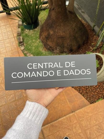 Placa de Identificação de Sala - Modelo Caulim 33x11,5