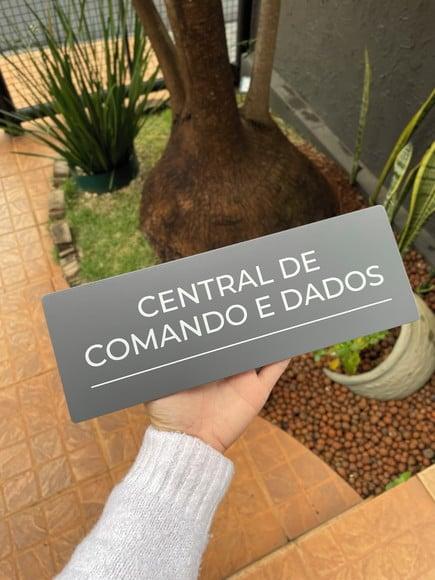 Placa de Identificação de Sala - Modelo Caulim 33x11,5