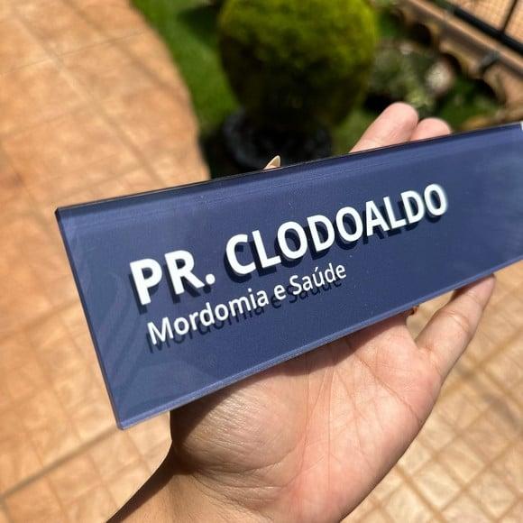 Placa de Identificação de Sala - Modelo Caulim Acrílico