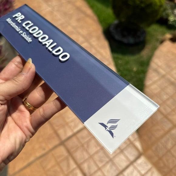 Placa de Identificação de Sala - Modelo Caulim Acrílico