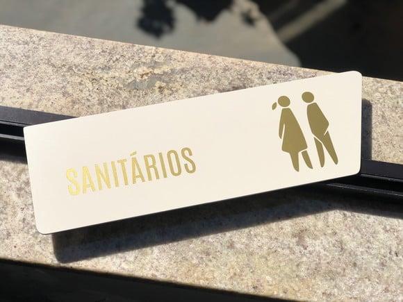 Placa de Identificação de Sala - Modelo Caulim Personalizado