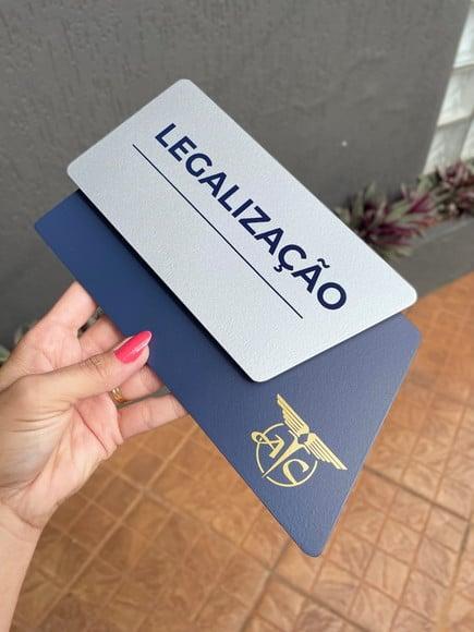 Placa de Identificação de Sala - Modelo Cianita