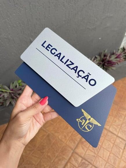 Placa de Identificação de Sala - Modelo Cianita