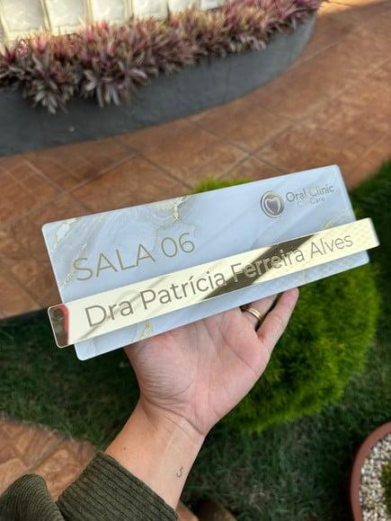 Placa de Identificação de Sala - Modelo Esmeralda