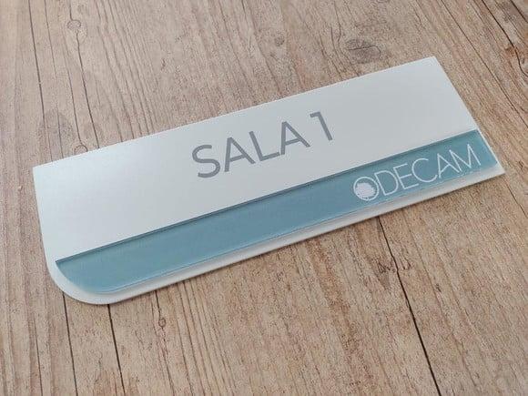 Placa de Identificação de Sala - Modelo Esmeralda