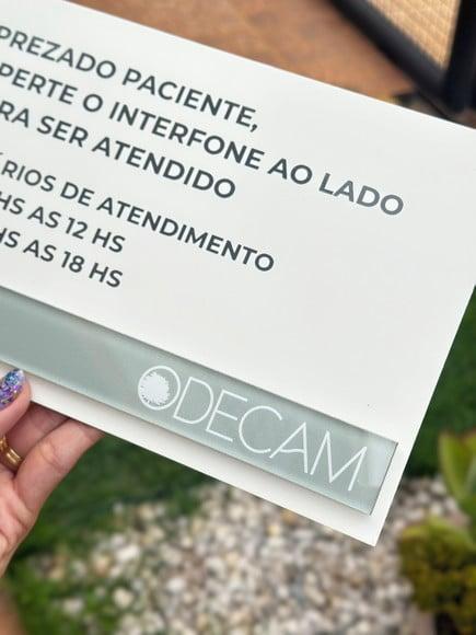 Placa de Identificação de Sala - Modelo Esmeralda Maior