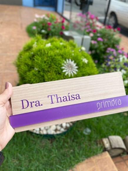 Placa de Identificação de Sala - Modelo Esmeralda mdf