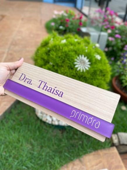 Placa de Identificação de Sala - Modelo Esmeralda mdf