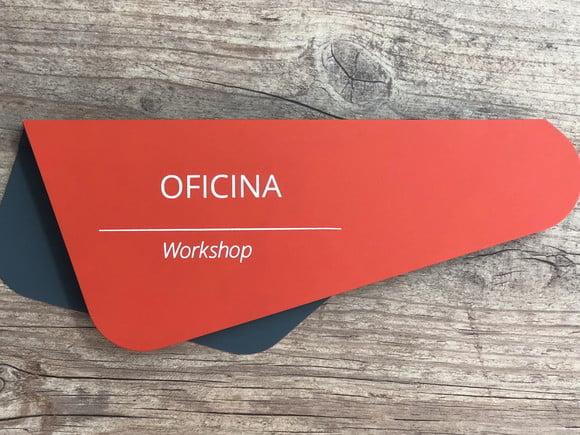 Placa de Identificação de Sala - Modelo Mármore