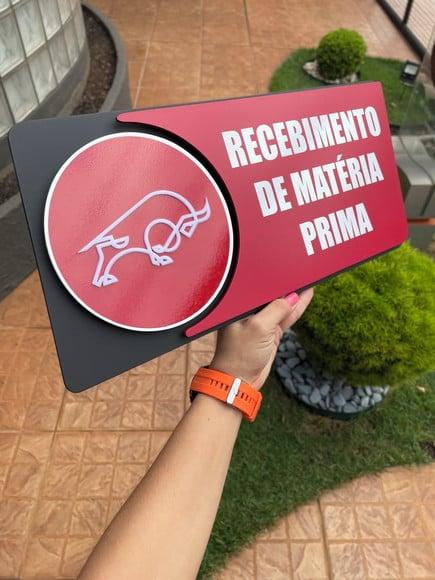 Placa de Identificação de Sala - Modelo Jaspe 45x20