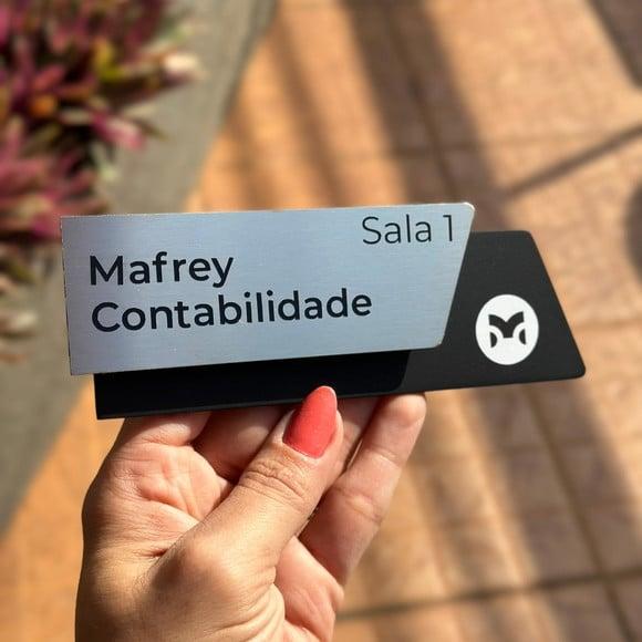 Placa de Identificação de Sala - Modelo Mini Onix Inox