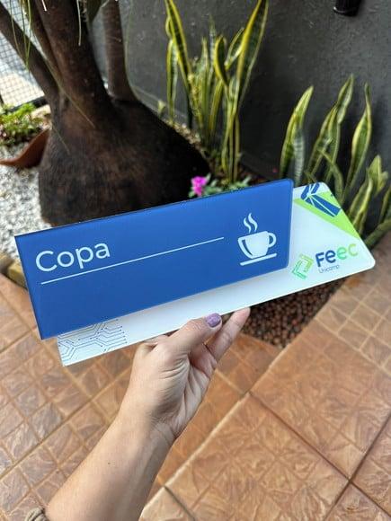Placa de Identificação de Sala - Modelo Onix Acrílico