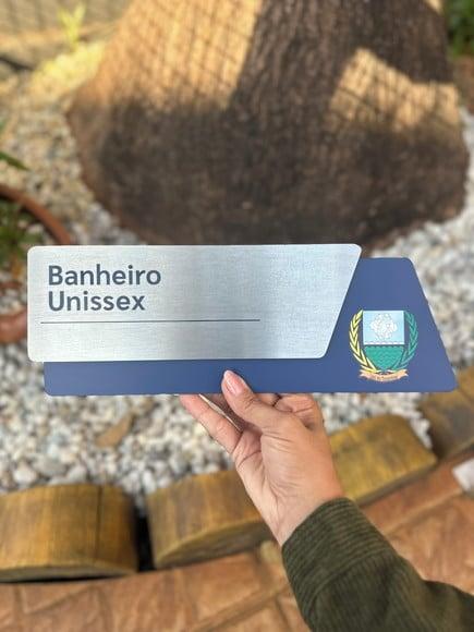 Placa de Identificação de Sala - Modelo Onix Inox
