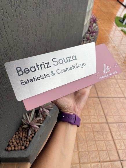 Placa de Identificação de Sala - Modelo Onix Inox
