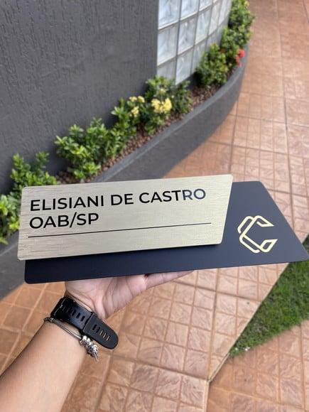 Placa de Identificação de Sala - Modelo Onix Inox