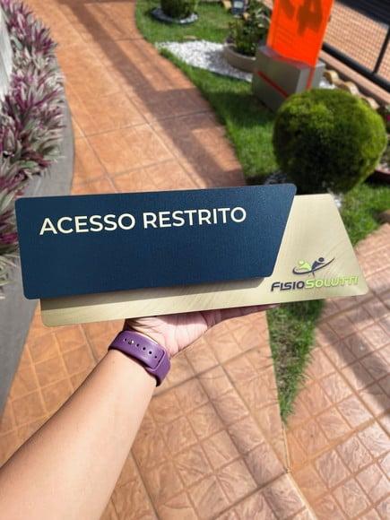 Placa de Identificação de Sala - Modelo Onix mdf