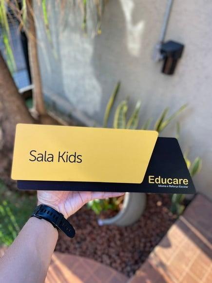 Placa de Identificação de Sala - Modelo Onix mdf