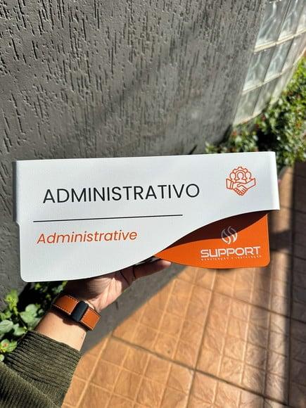 Placa de Identificação de Sala - Modelo Sodalita